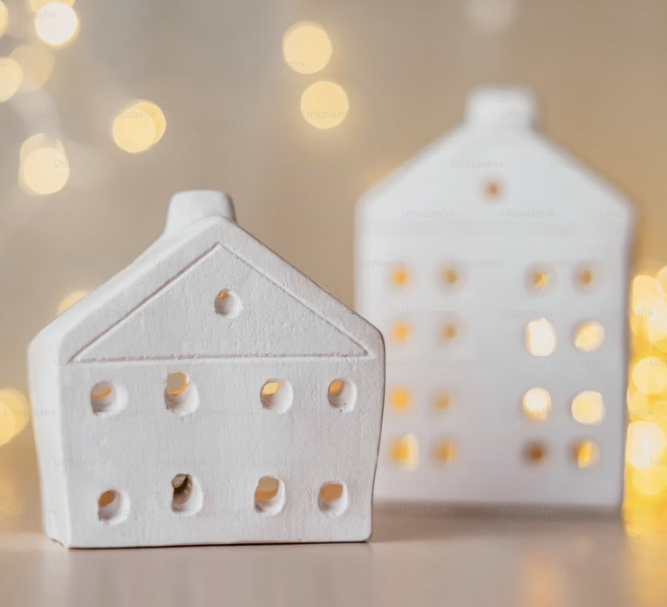 Ceramic Cottage Luminaries (12+)