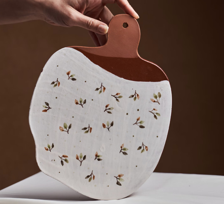 Holiday Ceramic Charcuterie Board and Dip Bowl (12+)
