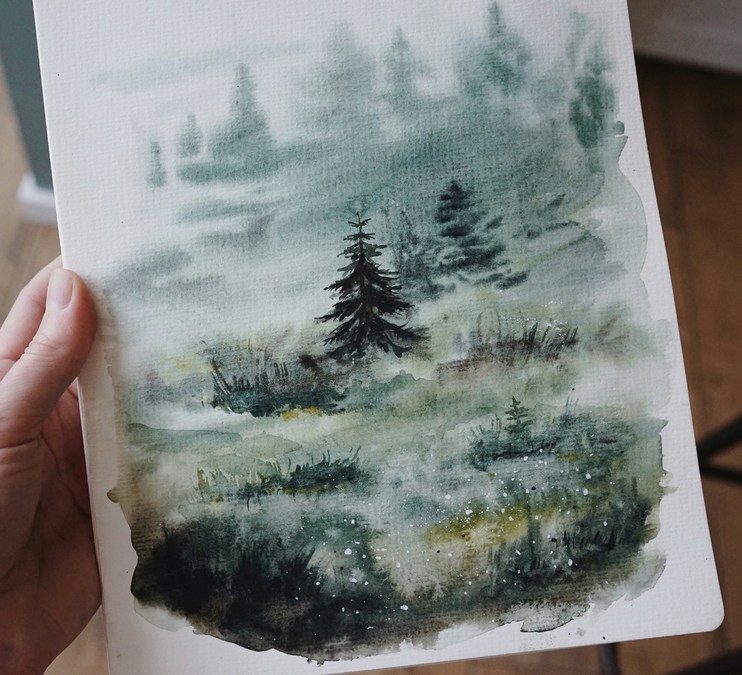 Watercolor Holiday Card Workshop (14+)